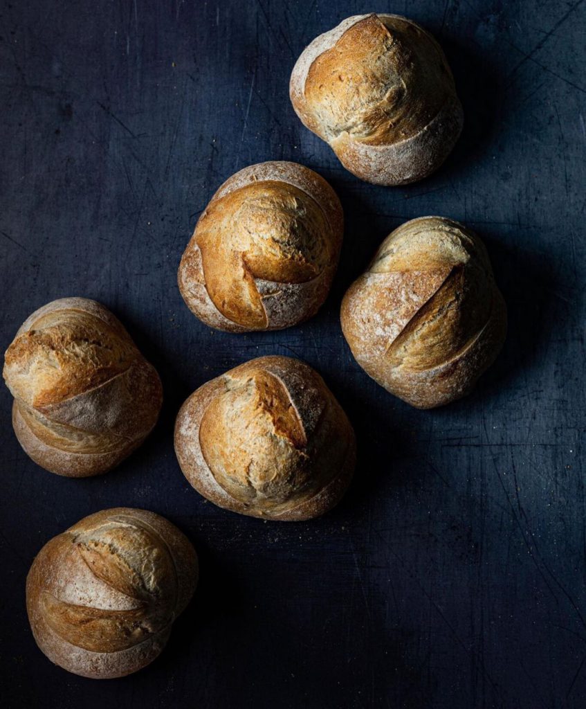 white bread rolls via Hawkker