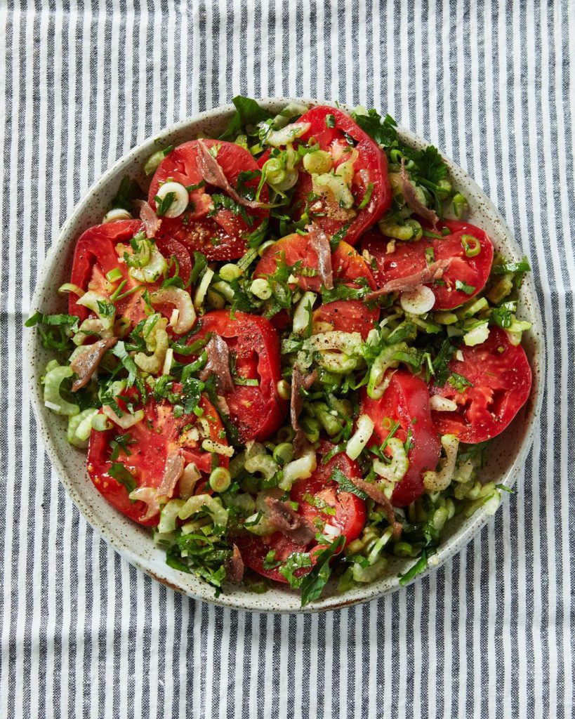 Summer salad with tomatoes from Honey & Co 