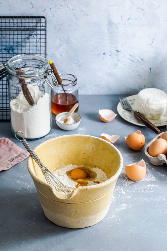 Pancake mix eggs and flour