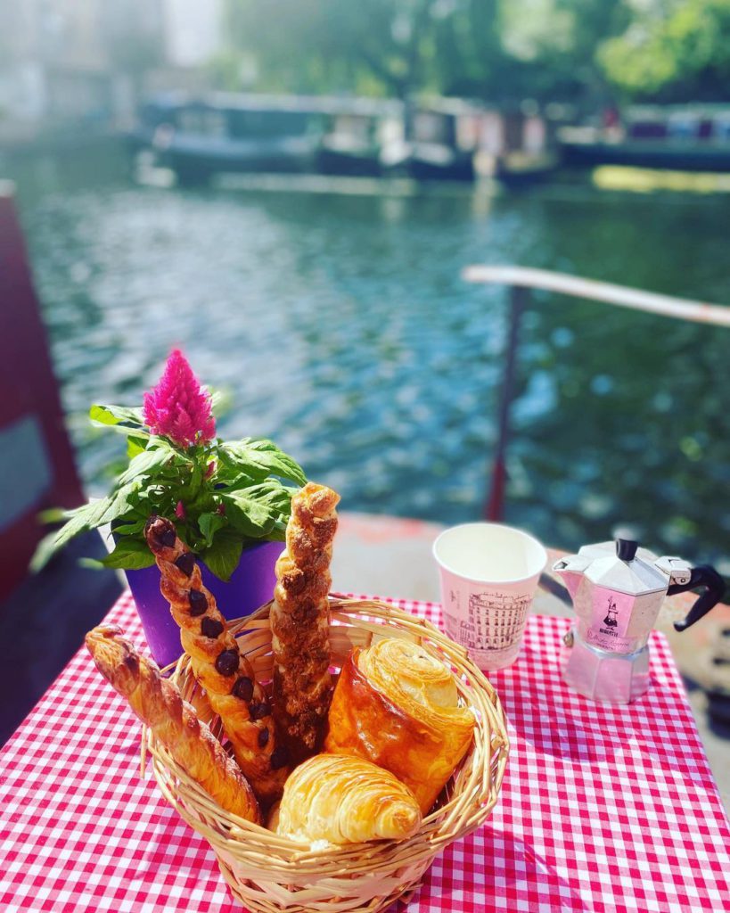 The Floating Boulangerie breakfast on the river with pains au chocolat
