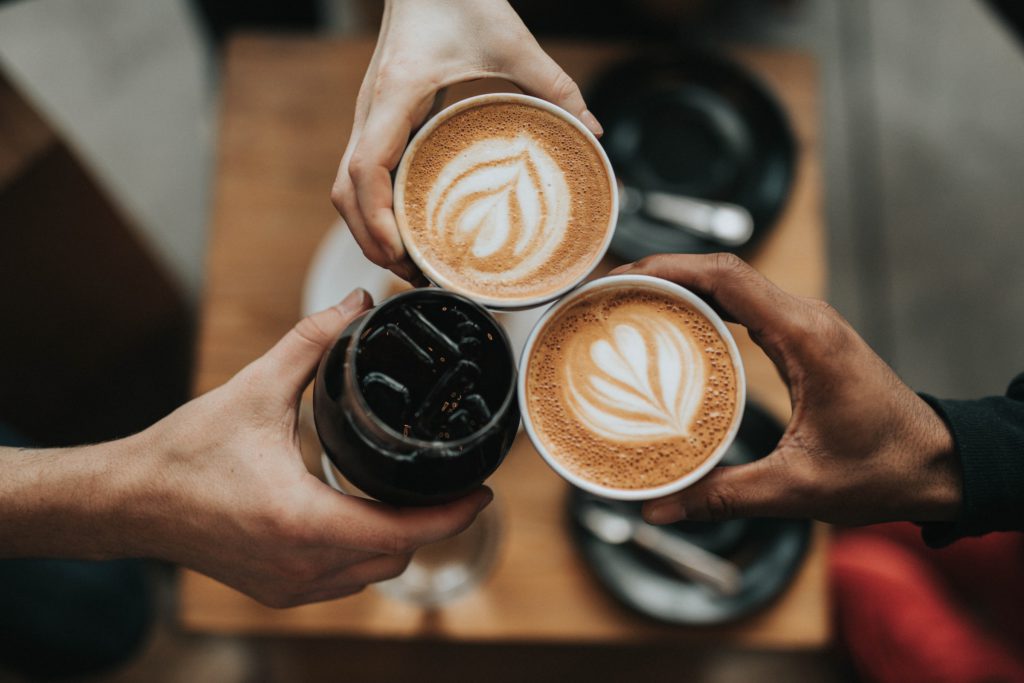 Three types of coffee