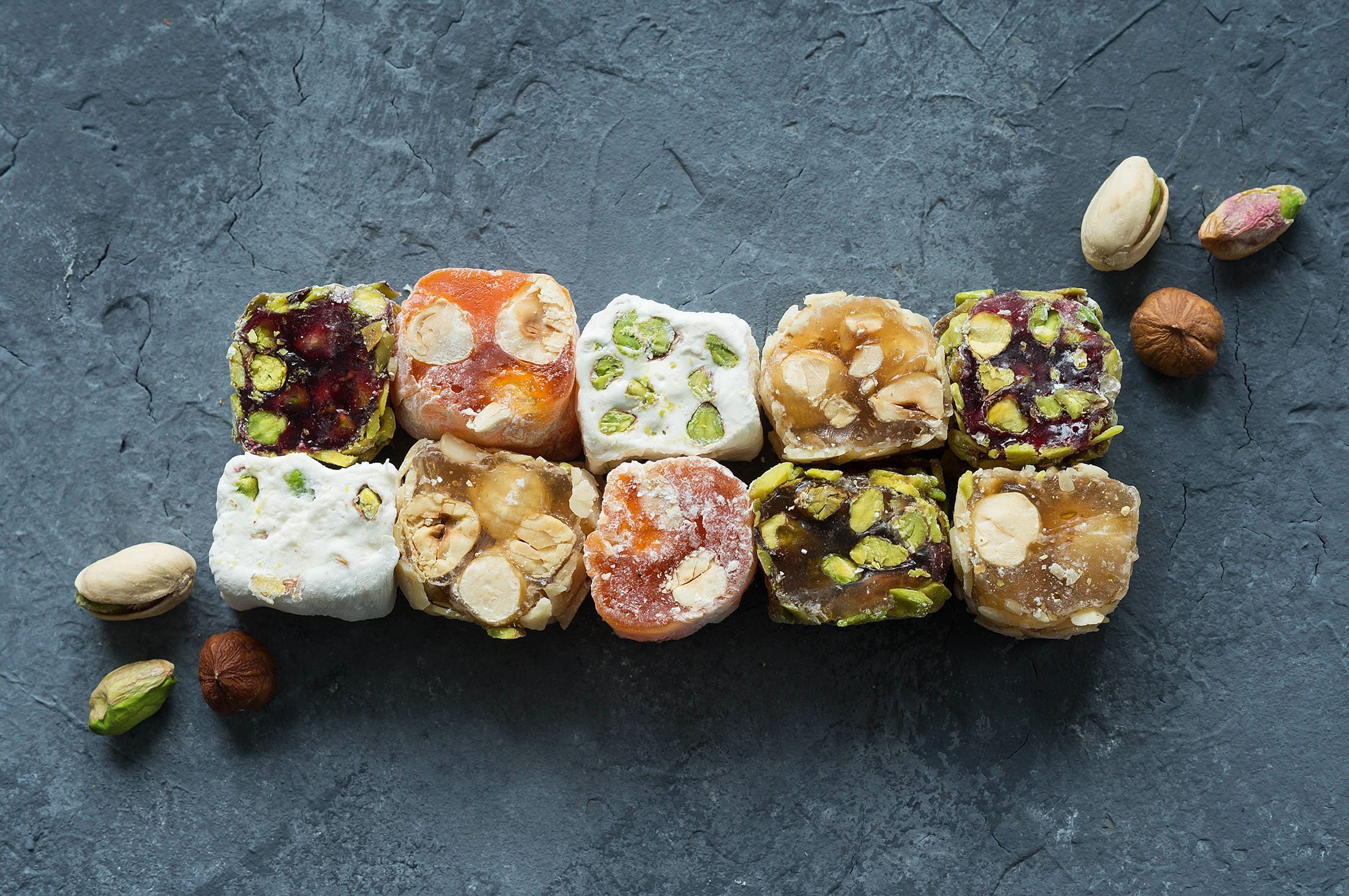 Turkish delights, or lokum, in different flavours for Eid al-Fitr
