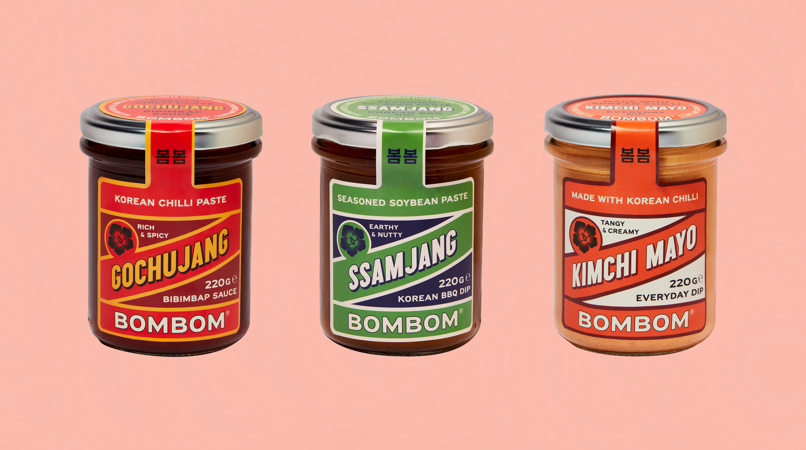 BomBom Kitchen sauces include Gochujang, Ssamjang, and Kimchi Mayo for South Korean cuisine in London