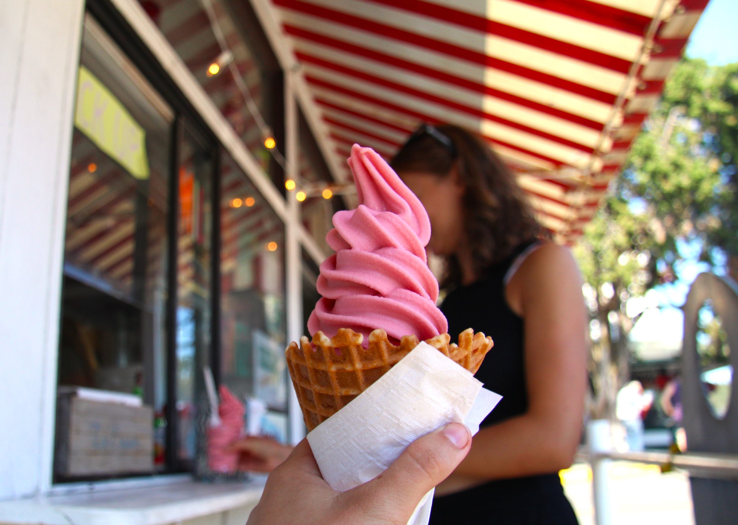 ice cream on hot summer day