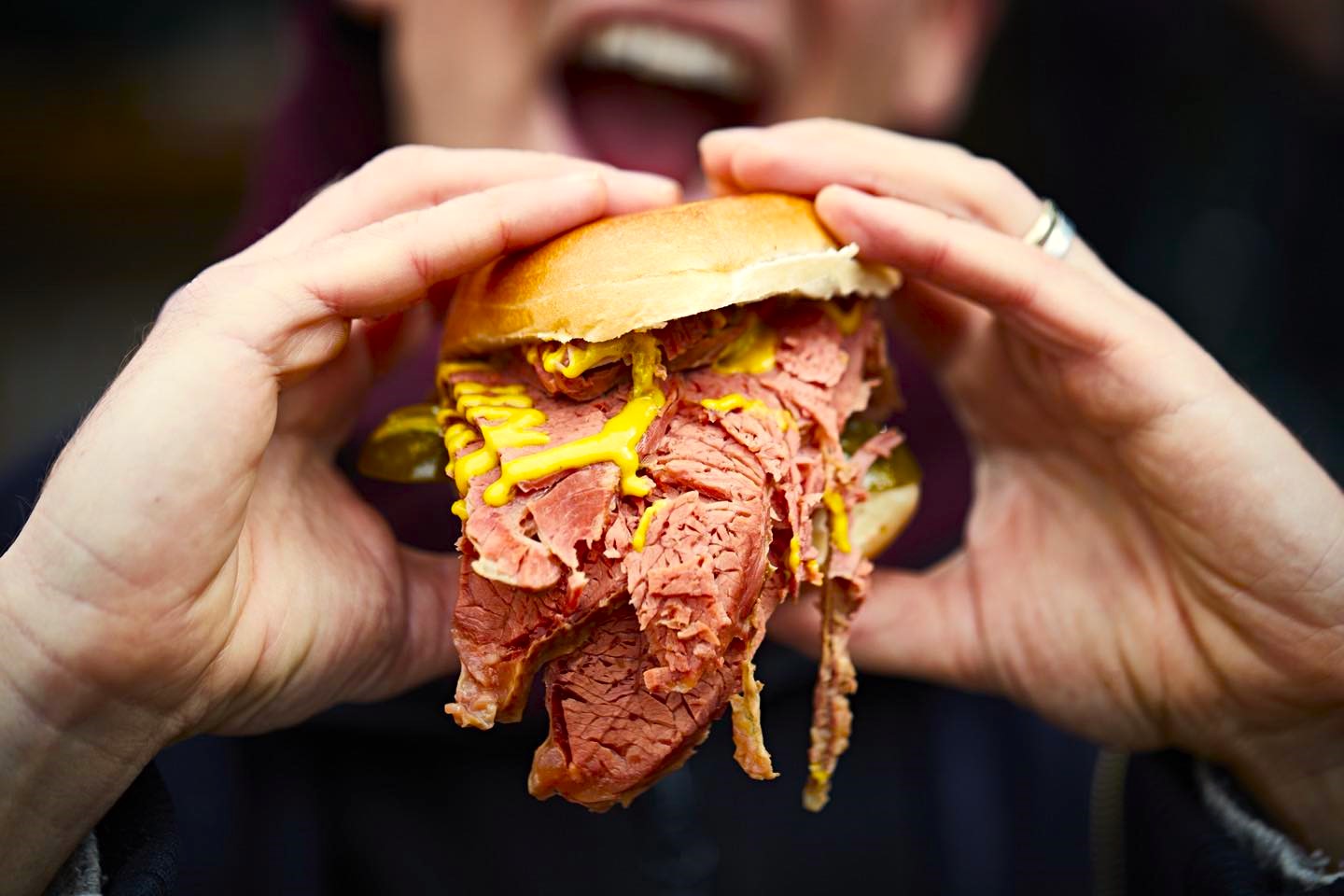 affordable cheap eats in london borough market nanny faffy's london salted beef sandwich